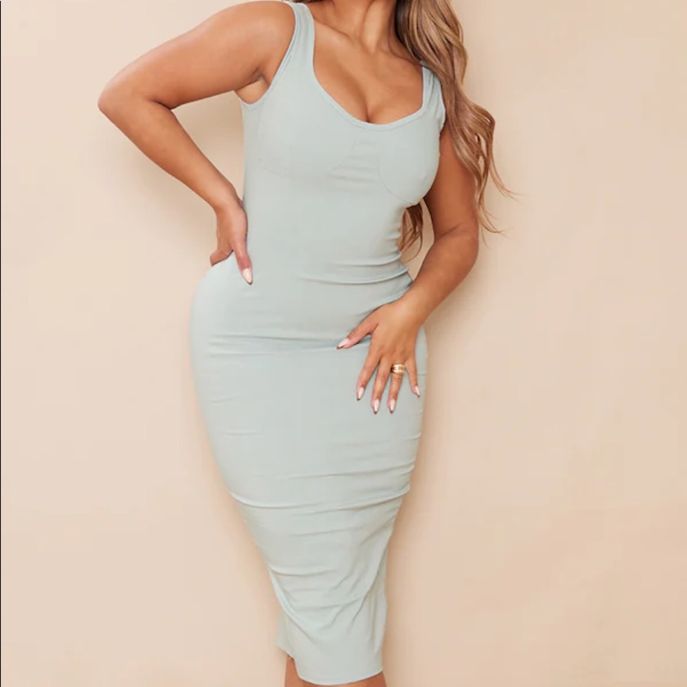 NWT! Sage Green MIDI Dress
